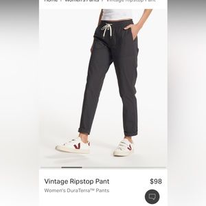 Vuori Ripstop Pants, Charcoal, XL